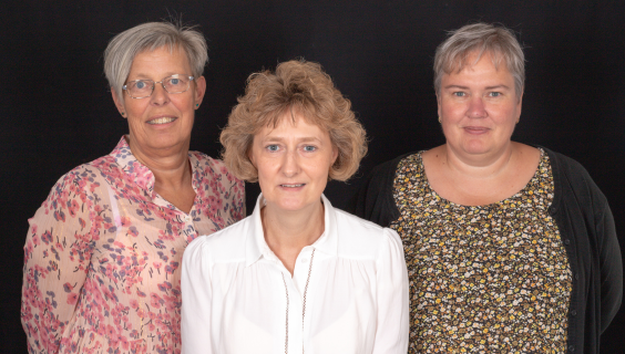 FOA-fællestillidsrepræsentanterne: Mona Jensen, Helle Holm og Helen Pedersen.